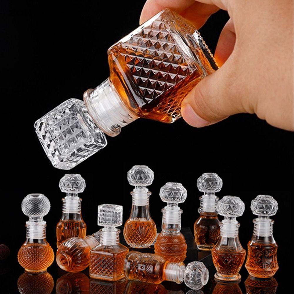 ZONGGJZ Chai Đựng Rượu Bằng Thủy Tinh Trong Suốt Có Nắp Vặn 50ml