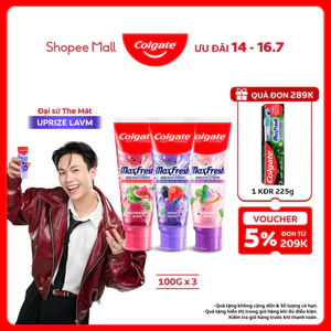 Kem đánh răng Colgate MaxFresh Hương nhiệt đới, tinh thể cầu vồng the mát 100g/ tuýp