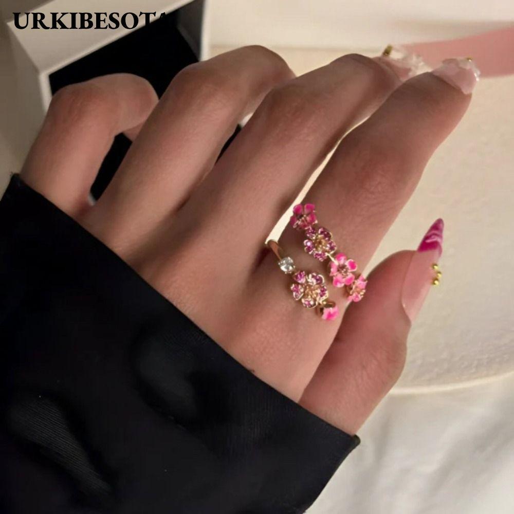 Women's Gold-Plated Wedding Ring, adjustable by URKIBESOTA MALL