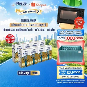 Bộ 2 Lốc 4 Hộp Sữa Pha Sẵn NESTLÉ NUTREN JUNIOR Thụy Sĩ Công Thức BIG Tăng Trưởng 110ML