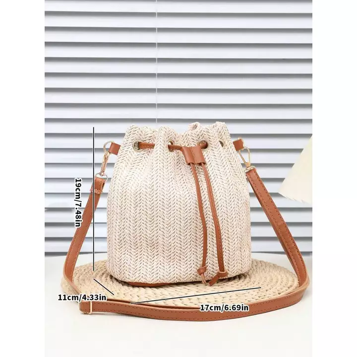 Women's PU Leather Straw Bag – for the Beach – 5