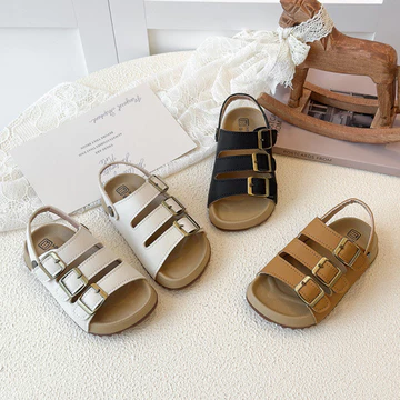 | women's sandals | sandals for girls ☜Hàn Quốc Mùa Hè Hàn Quốc Trẻ Em Giày Sandal Bằng Gỗ Retro Bé Trai Bé Gái Giày Đi Biển Thoáng Khí Đế Mềm Chống Trơn Trượt Hợp Thời Trang✤