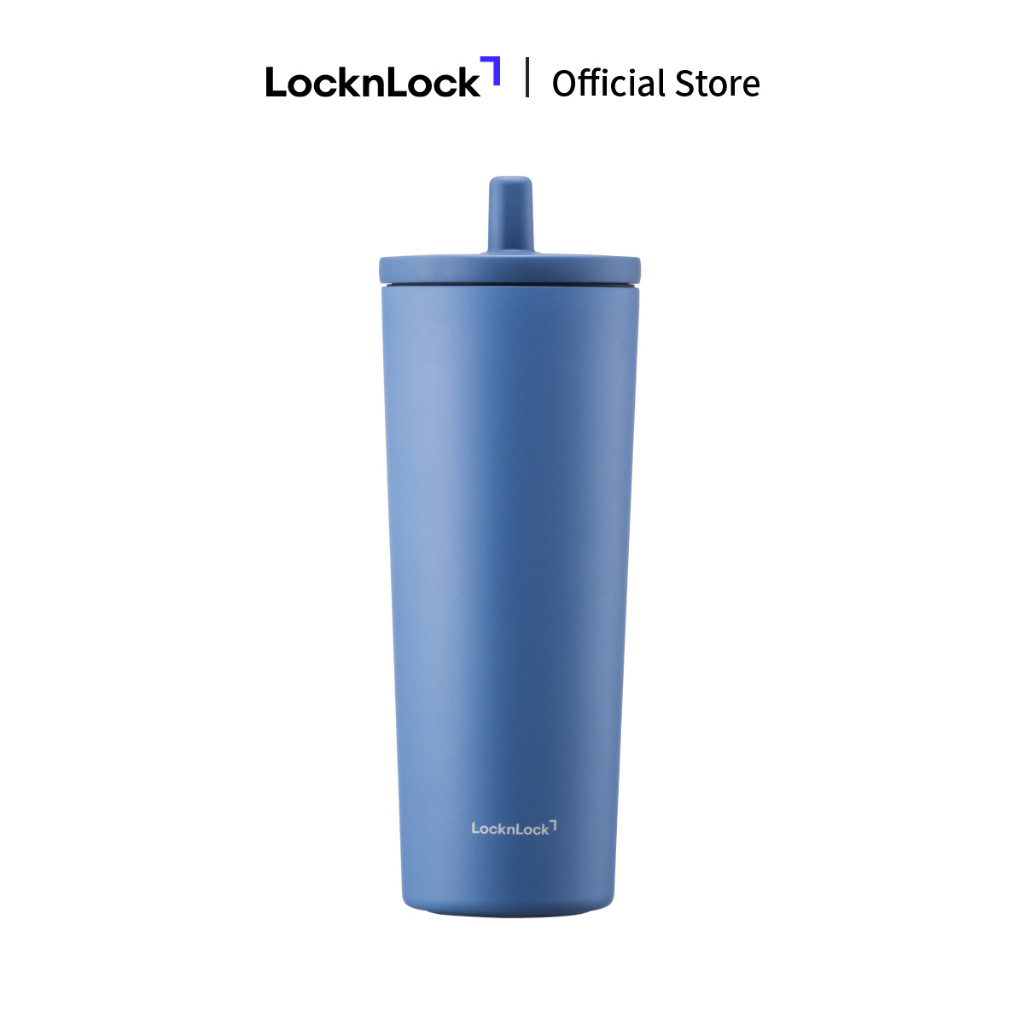 Bình giữ nhiệt phủ sứ LocknLock 740ml LHC4156, ống hút bật tự động, kèm nắp che - HAPOS LOF | BigBuy360 - bigbuy360.vn