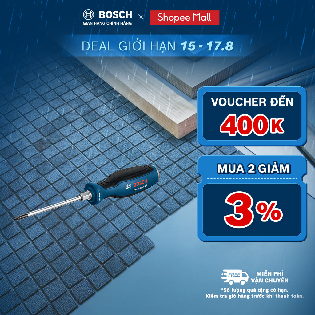 Tua vít đầu chữ thập Bosch