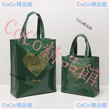 Màu xanh đậm Tình yêu Anh Sản phẩm nổi tiếng Harrods Dung tích lớn Túi mua sắm PVC chống thấm nước phong cách Anh Túi xách Harrods Túi đựng đồ ăn trưa Túi sách A4 Túi xách đeo vai Túi xách nữ Túi xách