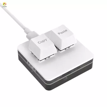 Bàn phím dán sao chép ECHOG, Công tắc đỏ Acrylic Bàn phím mini 2 tùy chỉnh, Phụ kiện bàn phím Cơ làm sáng phím Giao diện Type-c 2 phím Bàn phím mini PC