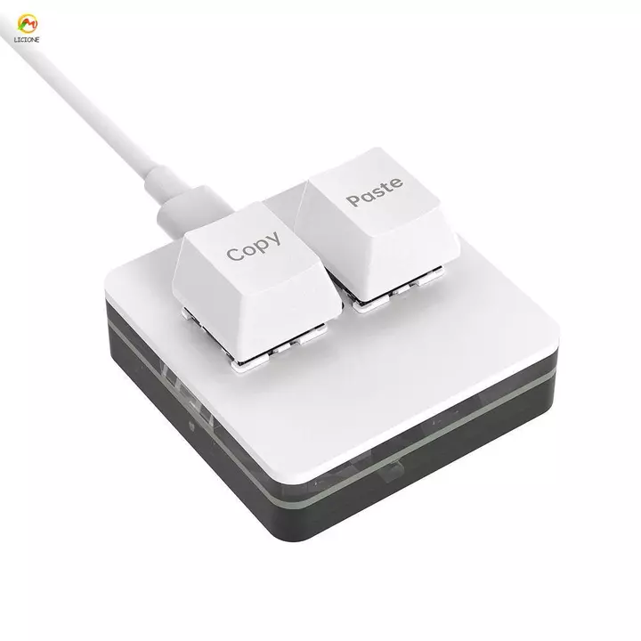 Bàn phím dán sao chép ECHOG, Công tắc đỏ Acrylic Bàn phím mini 2 tùy chỉnh, Phụ kiện bàn phím Cơ làm sáng phím Giao diện Type-c 2 phím Bàn phím mini PC