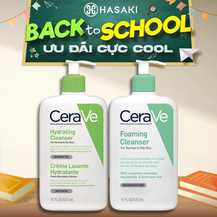 Sữa Rửa Mặt Cerave Sạch Sâu Cho Da Thường Đến Da Dầu, Da Khô Hasaki Sản Phẩm Chính Hãng – 2