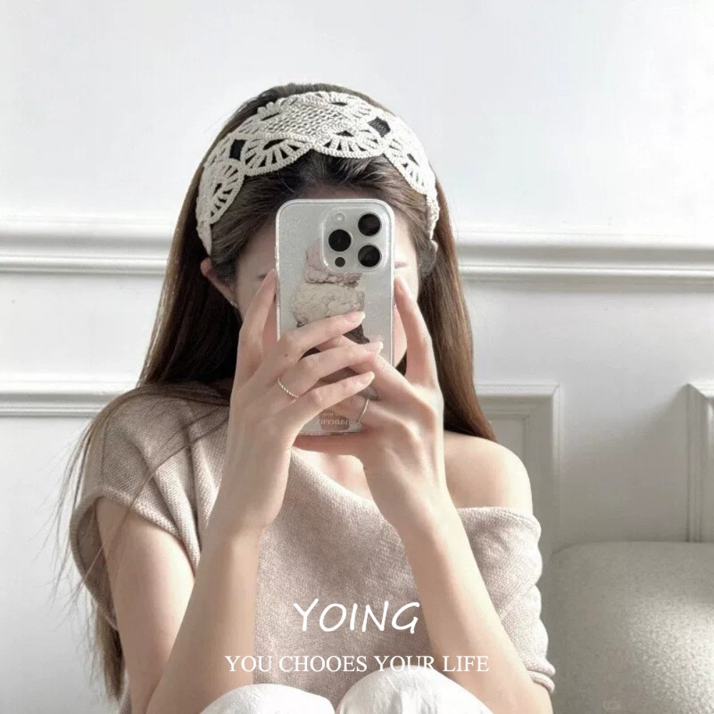 Yoing / Dệt ren tóc hoop nữ bohemian mũ nhỏ thiết kế cảm giác rộng vành tóc trang trí