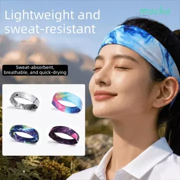 Băng đô thể thao MOCHO, Băng đô tập yoga thấm mồ hôi chống trượt, Băng đô thoáng khí Băng đô đàn hồi mỏng co giãn cao thoáng khí Yoga