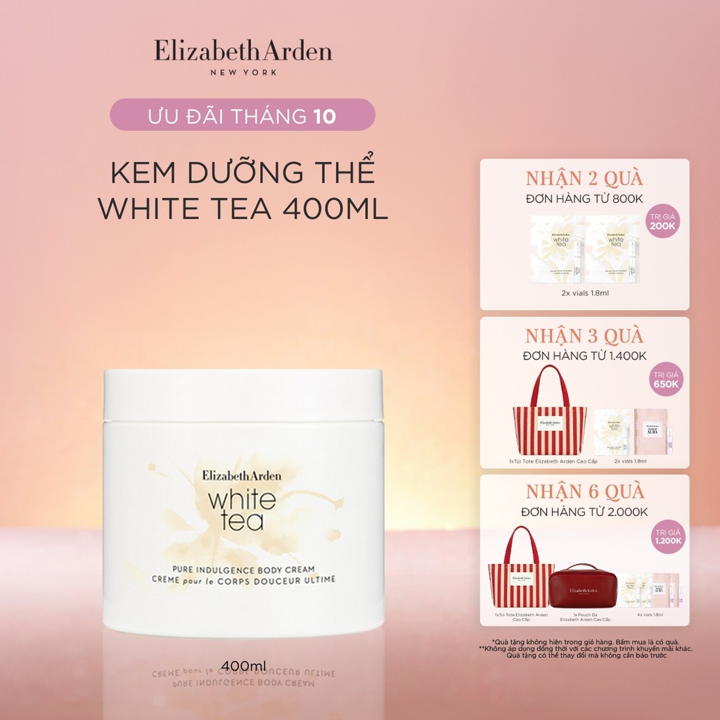 Kem dưỡng thể Elizabeth Arden White Tea Pure Indulgence Body Cream 400ml
