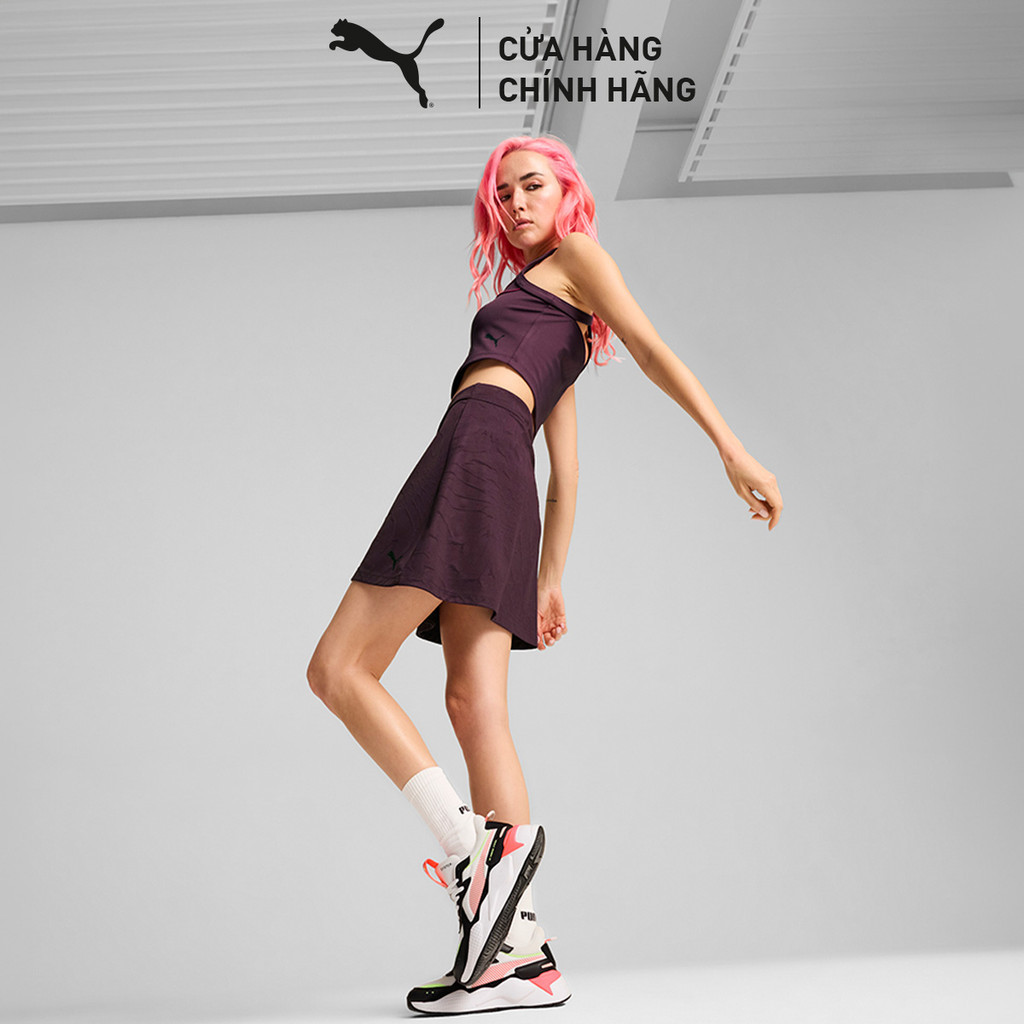 Váy Ngắn Thời Trang PUMA Nữ DARE TO Raised Texture Skirt Midnight Plum-AOP Màu Tím