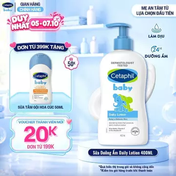 [LIVE] Sữa dưỡng ẩm dịu lành cho bé CETAPHIL BABY DAILY LOTION DAILY 400ML (Date:11/2027)
