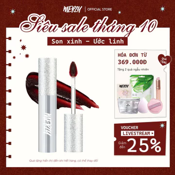 [M13 GLAM EDITION] Son Kem Lì Hàn Quốc Mịn Mướt, Tôn Da Merzy Noir In The Mellow Tint 4g
