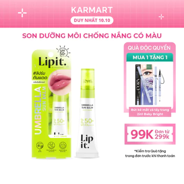 Son Dưỡng Môi Chống Nắng Có Màu LIP IT SPF50+ PA++++ 8g Hỗ Trợ Dưỡng Ẩm Và Bảo Vệ Môi Umbrella Sun Balm