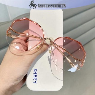 Onetimingfine 2021 Thời Trang Gradient Nữ Đại Dương Cắt Nước Viền Ống Kính Chống Nắng NữUV400 VN