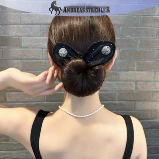 Onetimingfine Thời Trang Cao Cấp Phụ Kiện Tóc Dây Buộc Tóc Nữ Lưới Nơ Tai Con Lăn Xoắn Kiểu Tóc Ban Nhạc Dụng Cụ VN