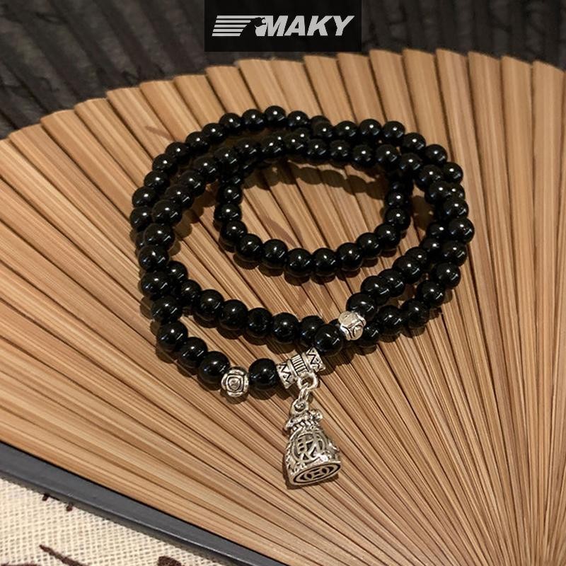 Newwellknownepic Phong Cách Trung Quốc Núi Ma Chi Tiêu Đính Hạt Vòng Tay Nữ Ánh Sáng Cao Cấp Cảm Giác Vintage Cá Tính Tay Trang Sức Quà Tặng VN
