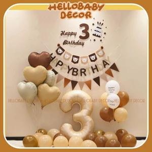 Dây chữ dạ Happy Birthday, Số Tuổi vải dạ, bánh sinh nhật dạ trang trí sinh nhật phong cách Hàn Quốc