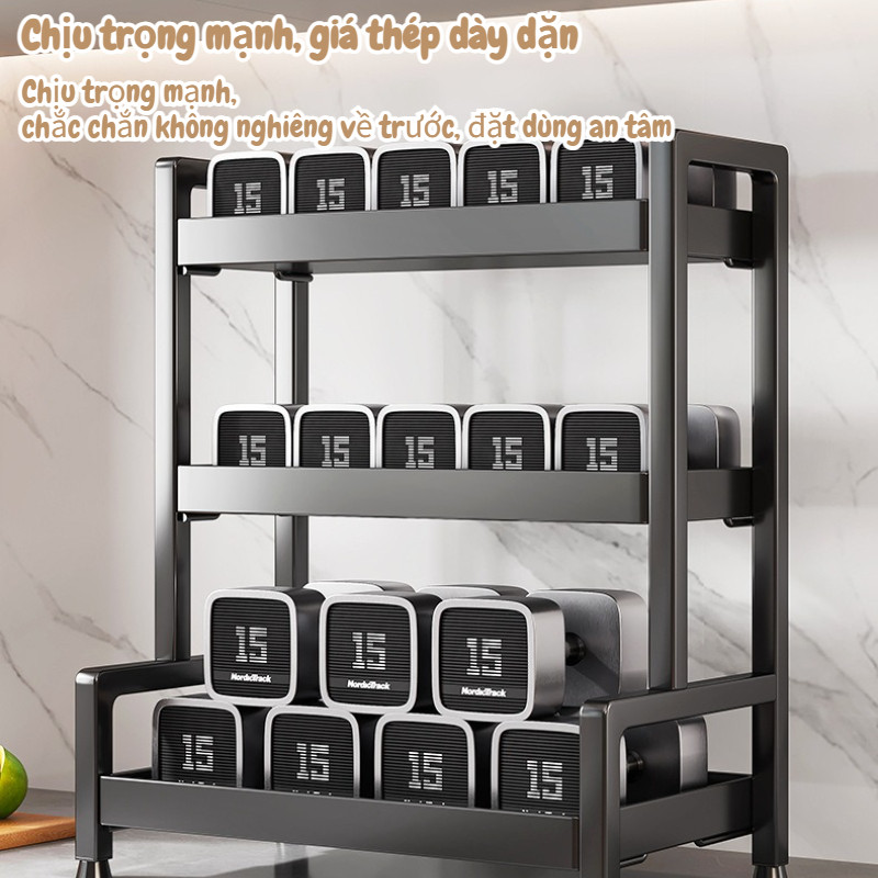 Kệ đựng gia vị nhà bếp 2 và 3 Tầng, Kệ hũ gia vị, Có thể để bát đũa dao thớt, Giải Pháp Lưu Trữ Và Đựng Gia Vị Hiệu Quả