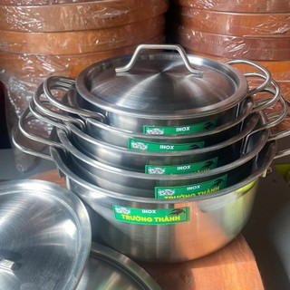BỘ 5 Nồi Inox Cao Cấp 16-18-20-22-24cm – Quai Cứng Cáp, Siêu Bền
