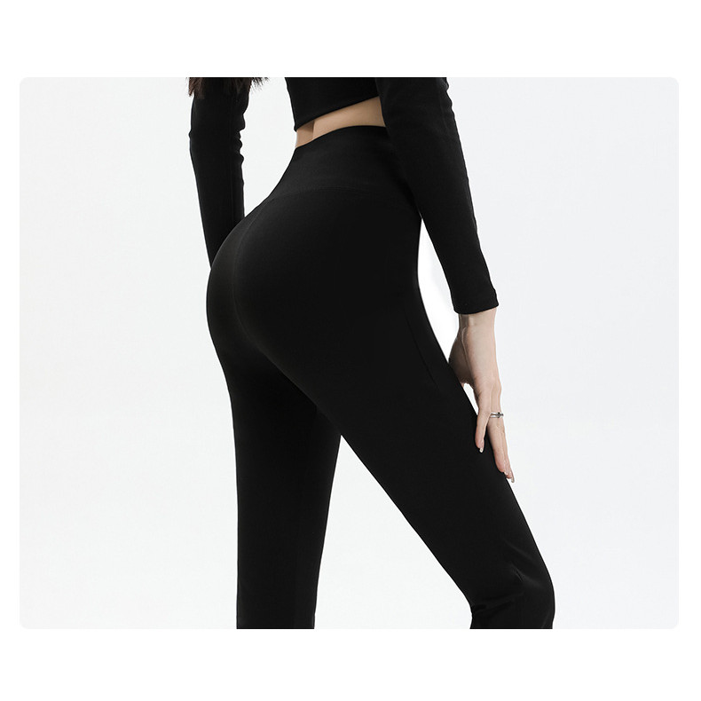 Quần loe màu đen chắc chắn dành cho nữ Quần legging vừa vặn