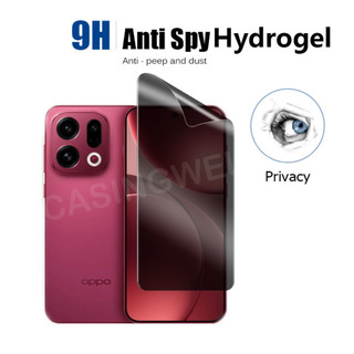 Bảo Vệ Màn Hình Cho Oppo Find X9 Pro 4G 5G 2025 Riêng Tư Hydrogel Phim Chống Gián Điệp Full Cover Bảo Vệ Màn Hình Phim Mặt Sau Ống Kính Bảo Vệ