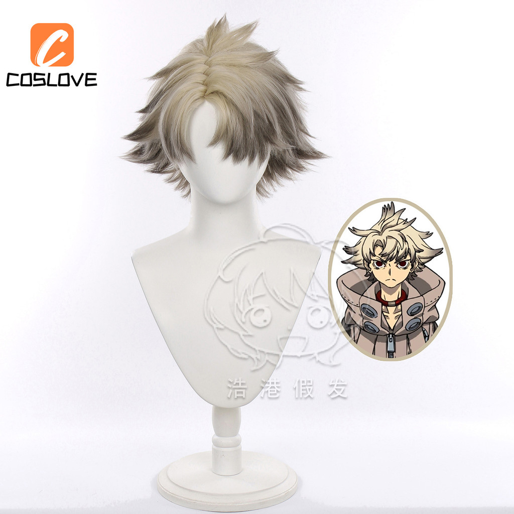 Tóc Giả Ngắn XoănAnime Style Xám Đen - Phụ Kiện Perfect cho Cosplay