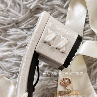 Giày buộc dây chéo Giày đế dày phong cách múa ba lê nửa dép Mules