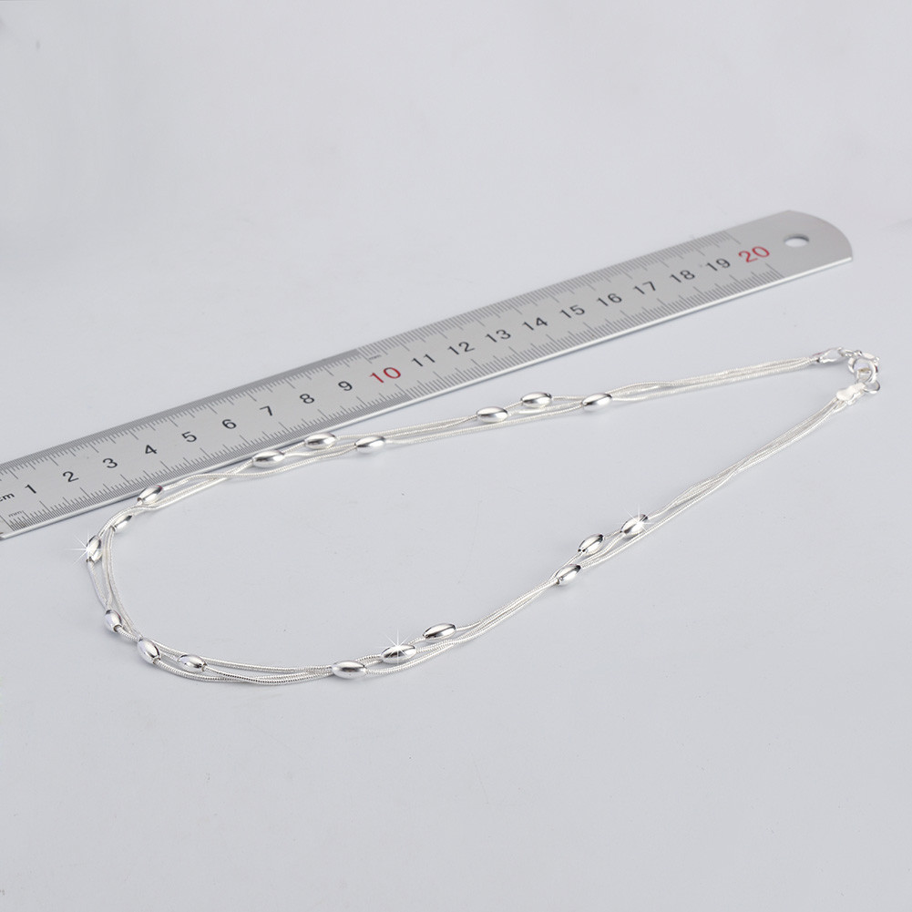 URMYLADY Vòng cổ hạt bạc 925 sang trọng cho nữ, phù hợp tiệc cưới