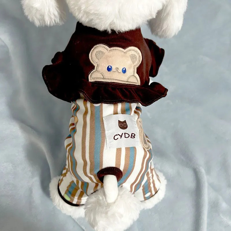 Mùa Đông Quần Áo Thú Cưng Lông Cừu Ấm Áp Bốn Chân Áo Teddy Bichon Siêu Dễ Thương Schnauzer Quần Áo Cho Chó