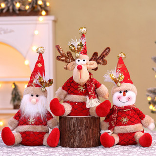 Bộ Đồ Trang Trí Giáng Sinh - Các Bức Tượng Nai Sừng Tấm Ông Già Noel Để Trang Trí Cây