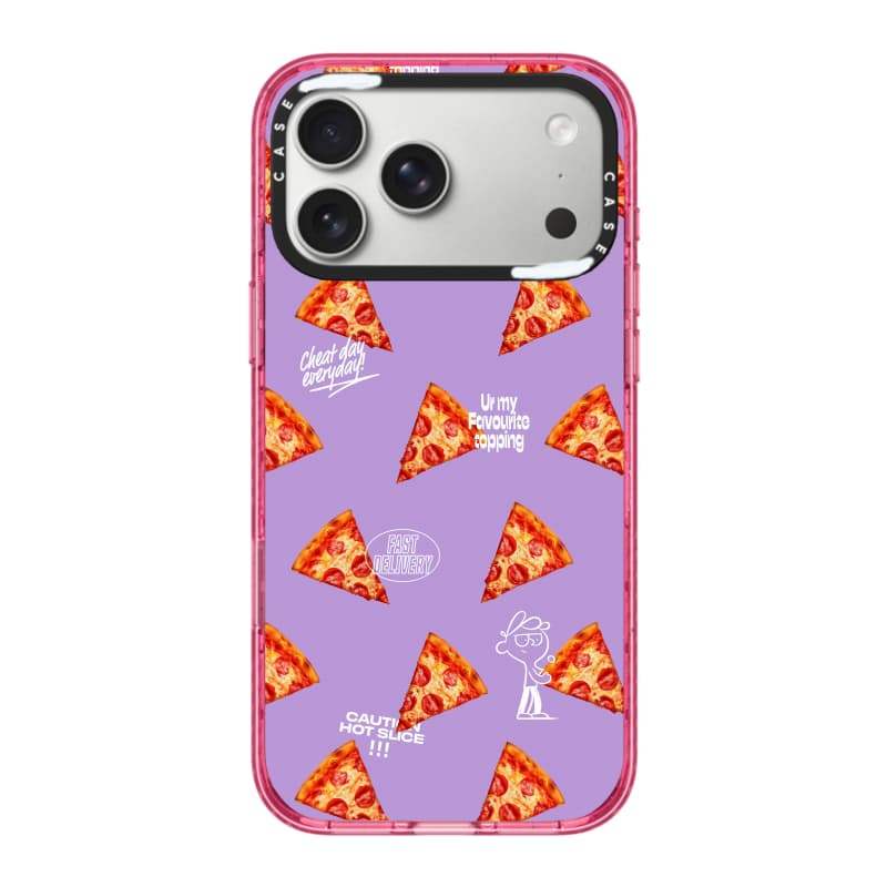 CASECASE X Pizza Hồng Fizz Màu Trong Suốt Cứng Hút Từ Tính Tác Động Dành Cho Apple IPhone 12 13 14 15 16 17 Pro Max Air Plus Có Hộp