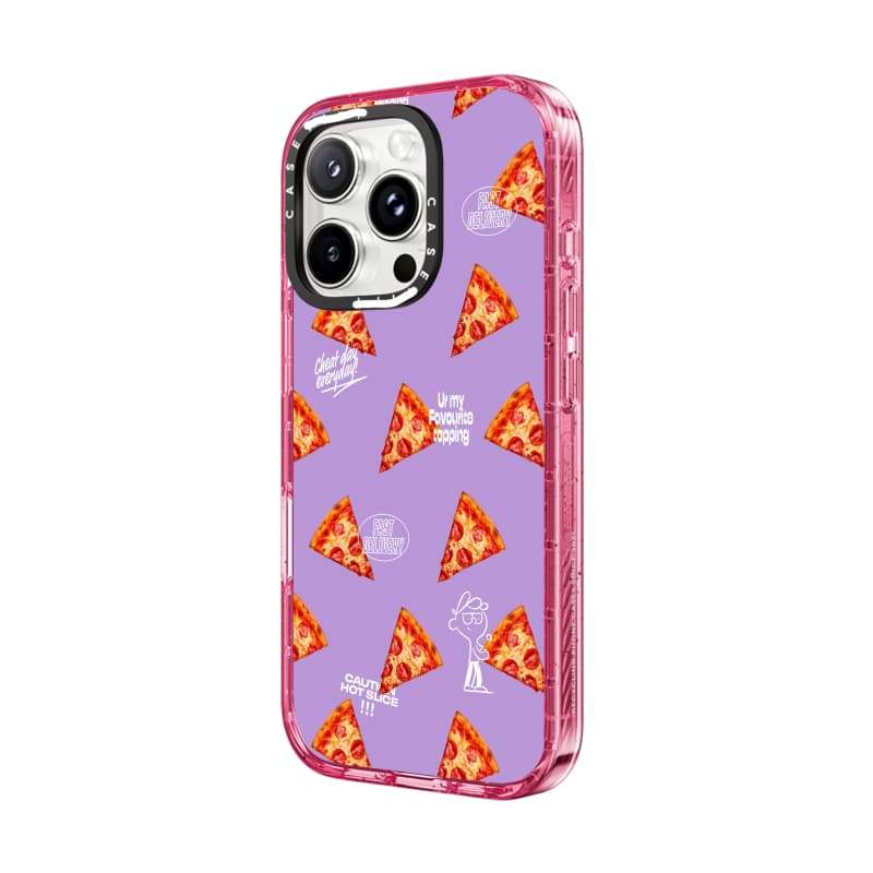 CASECASE X Pizza Hồng Fizz Màu Trong Suốt Cứng Hút Từ Tính Tác Động Dành Cho Apple IPhone 12 13 14 15 16 17 Pro Max Air Plus Có Hộp