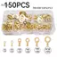 GCDHome 150 Chiếc Dây Thiết Bị Đầu Cuối Blo O Loại Lugs Phân Loại Lạnh ép Đồng Kết Nối Bộ Cho Bảng Điện Công Nghiệp Dây HOT