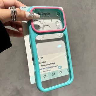 Ốp điện thoại trong suốt màu Macaron dễ thương cho iPhone 17 16 15 14 Pro Max Ốp lưng silicon mềm chống sốc