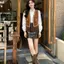 Tua Rua phong cách dân tộc Thời trang ngọt ngào Retro Tân Cương Du lịch Thiết kế mặc kỳ nghỉ Tua Rua không tay Phong cách dân tộc Thêu Cardigan công nghiệp nặng Áo Vest thêu du lịch Ảnh ra