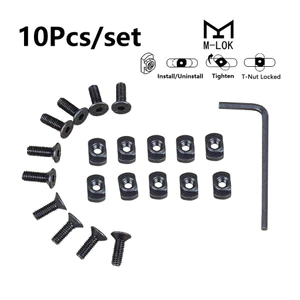 Mlok Rail Top Vít Đai Ốc Kết Hợp Loại T Phù Hợp Với M4 Vít Đai Ốc Bộ 10 Chiếc ROUC