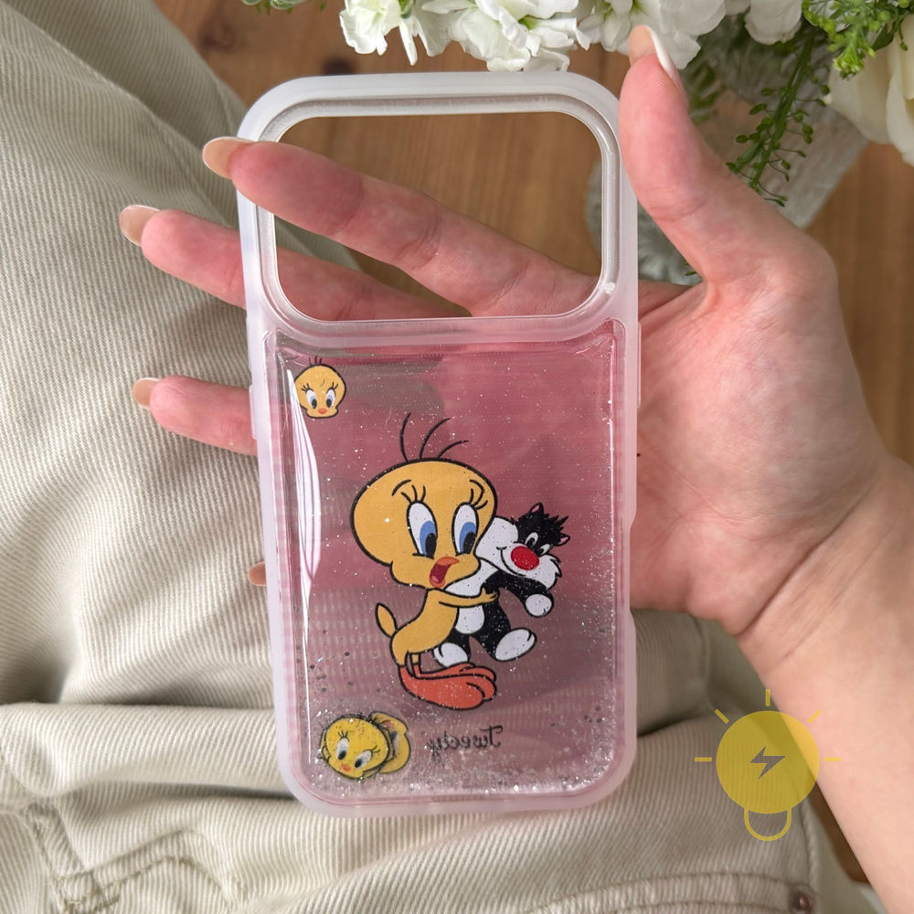 Phone Case For iPhone 17 Pro Max 16 15 14 13 TPU Stripe Quick-sand Aesthetic Korean Cute