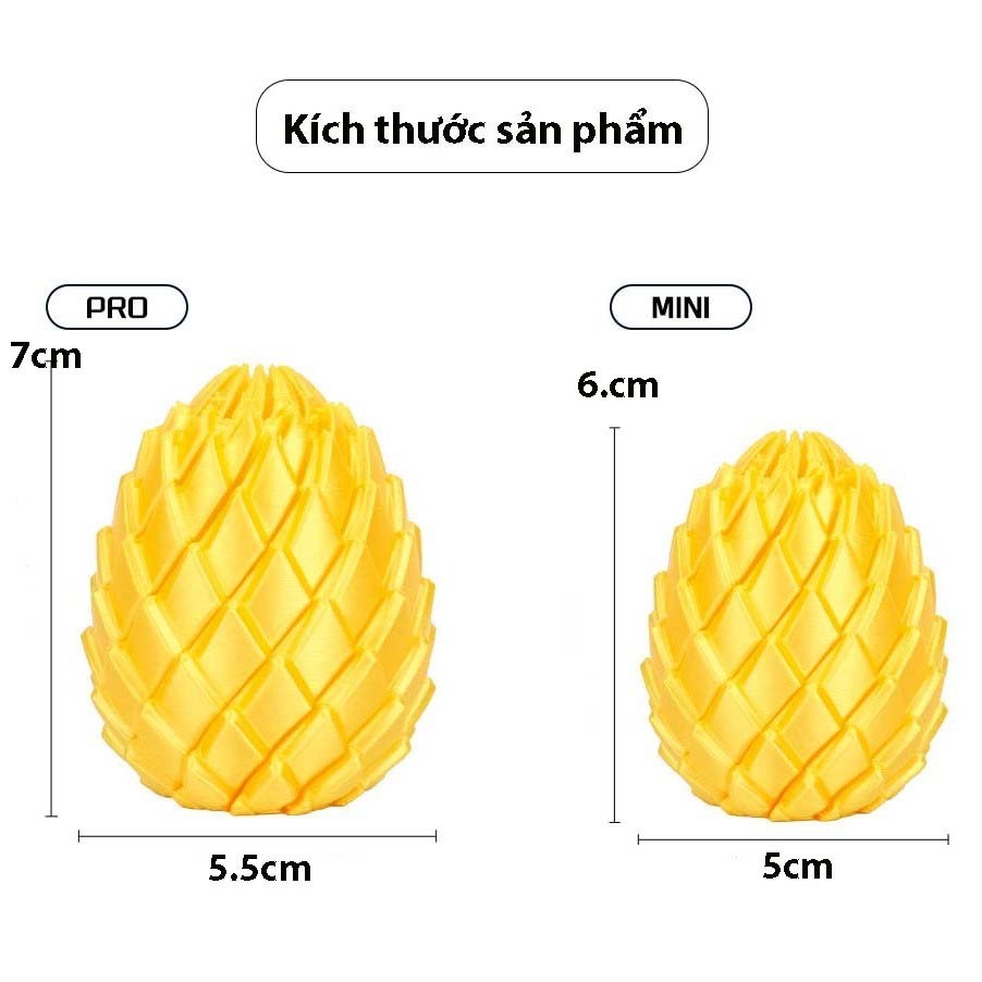 Đồ Chơi Giảm Stress Trứng Rồng In 3D Biến Hình Fidget Toys - Mèo Béo Kids Store