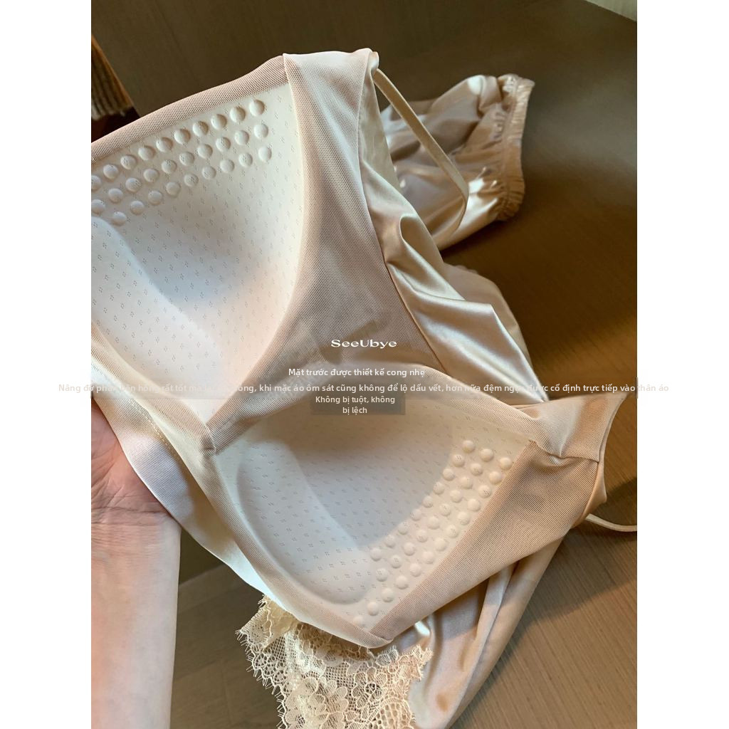 Đi kèm với cốc Bộ Đồ Ngủ Bộ Nữ Lụa Satin Áo Ngực Viền Ren Quần Short Nhà Có Thể Mặc Bên Ngoài Băng Homewear Phong Cách Hàn Quốc Cô Gái Sạch Sẽ Mùa Hè