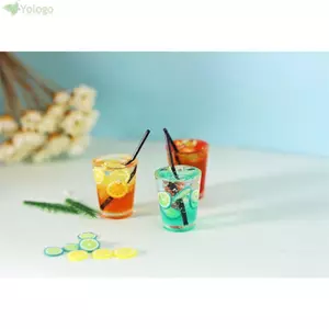 YOLOGO Nhà Búp Bê Phụ Kiện Đồ Uống Mô Hình Nhà Búp Bê Trang Trí Giả Vờ Chơi Mô Phỏng Đồ Chơi Thực Phẩm