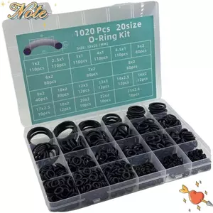 Bộ vòng niêm phong NOTE1 1020 chiếc, ​Vòng đệm​ Bộ vòng chữ O cao su silicon chịu dầu, cao su tròn 15 kích cỡ chịu nhiệt ​Bộ phân loại nhẫn O​ Ứng dụng sửa chữa