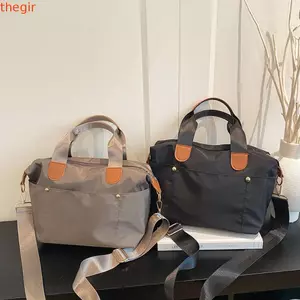 Túi đeo chéo nylon THEGIRL8B, Túi đeo vai bằng vải Oxford phong cách Hàn Quốc, Túi xách nữ màu trơn nhẹ di động Túi xách dạo phố