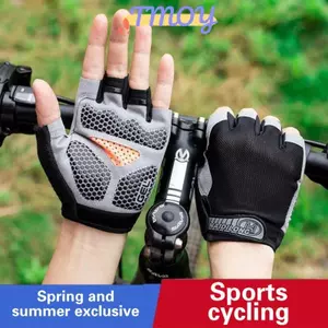 Găng tay xe đạp ngón tay TMOY Chống trượt thoáng khí chống sốc nhẹ để tập luyện thể thao đi xe đạp TMOY