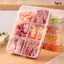 Ziyulinyuk Trong Suốt 6 Lưới Hộp Bảo Quản Tủ Lạnh Dung Tích Lớn Hộp Bảo Quản Thịt Thực Phẩm Dụng Cụ Nhà Bếp VN