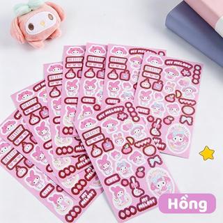 Sticker Chống Nước Hoạt Hình Laser Dán Túi Xách Tay Cho Bé Gái Trang Trí DIY Cute Xinh Xắn