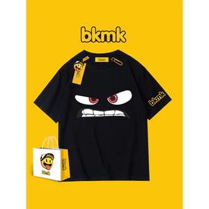 Bkmk teen little devil In Hình Mùa Hè Áo Thun Nữ Tay Ngắn Hợp Thời Trang Mới Nam Nữ Rời cotton Cặp Đôi Tay Ngắn 0704