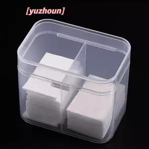 Miếng Lót Bông Khăn Lau Móng Tay Bàn Chải Trang Điểm Người Tổ Chức Hộp Bảo Quản Hộp Đựng Hộp Đựng Độc Lập Hai Phần
