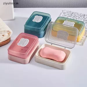 Ziyulinyuk Phòng Tắm Xà Phòng Đĩa Có Nắp Nhà Hộp Xà Phòng Nhựa Giữ Xà Phòng Khô Món Ăn Du Lịch Di Động Khay Xà Phòng Hộp Đựng Xà Phòng VN